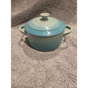 Le Creuset Mini Round Cocotte Caribbean Blue 8oz